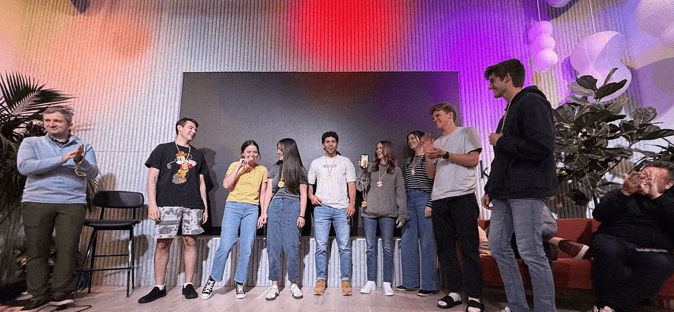 Students receiving award